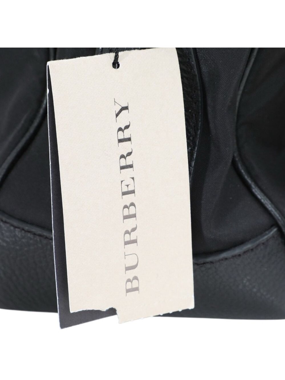 Burberry Messenger Bag Black Leather Trim 15”x14H”x5D” - Picture 4 of 13
